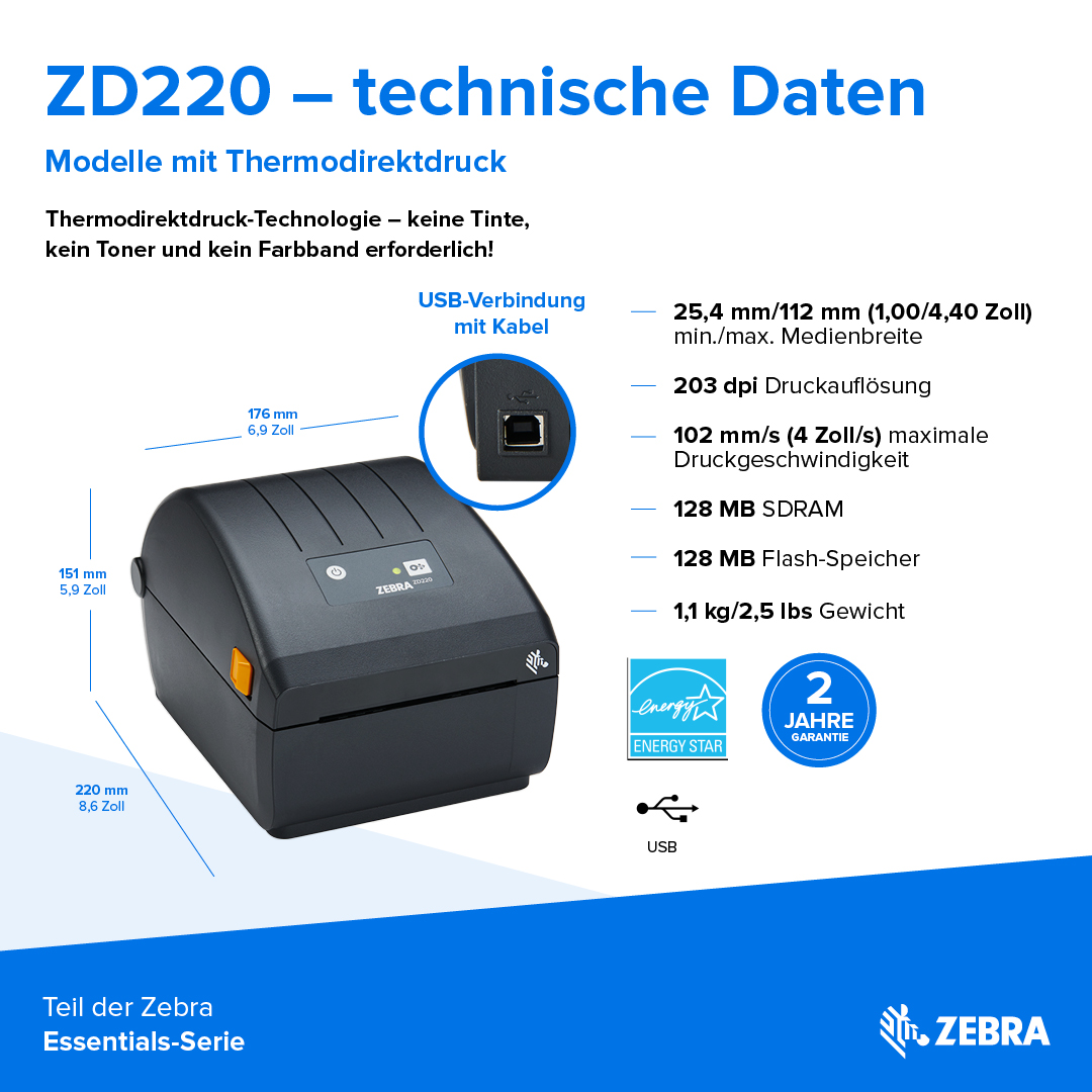 Zebra ZD230d Etikettendrucker