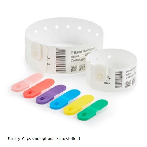 Zebra Patientenarmband QuickClip für Kinder